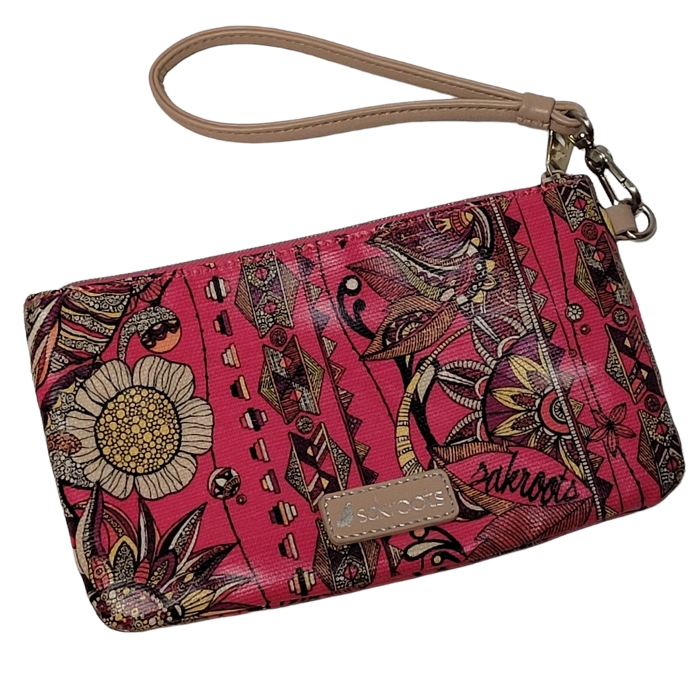 Sakroots Floral Embroidered Owl Wristlet